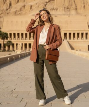 شنطة شولدر جلد طبيعي لون بني فاتح مستطيلة – يد عريضة أنيقة | AMY