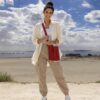 شنطة كروس نسائي جلد طبيعي بقري بول أب لون أحمر مع إبزيم أمامي وجيب – AMY