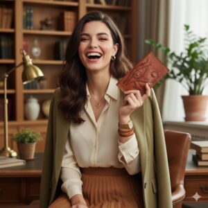 85212423-7C6F-4C8E-A53E-40168CD967C1 محفظة حريمي جلد طبيعي سميك بلمسات نقوش عين الحياة فرعونية – بني فاتح صناعة يدوية