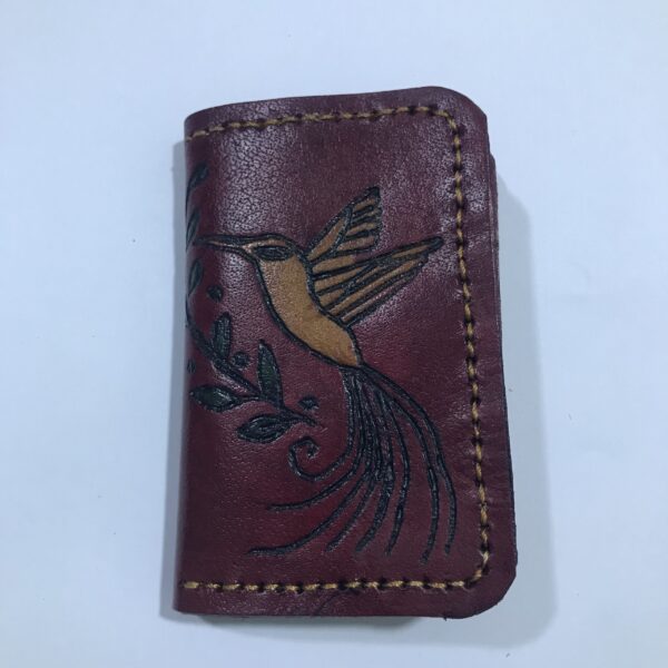 حافظة كروت جلد طبيعي نبيتي صناعة يدوية | AMY Leather Card Holder