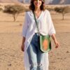 motherhood-leather-bag حقيبة حنان الأم جلد طبيعي | حقيبة نسائية يدوية من AMY