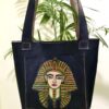 حقيبة جلد طبيعي توت عنخ آمون | AMY Handmade Egyptian Tote Bag